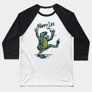 Green Frogs Enjoy Life Baseball T-Shirt